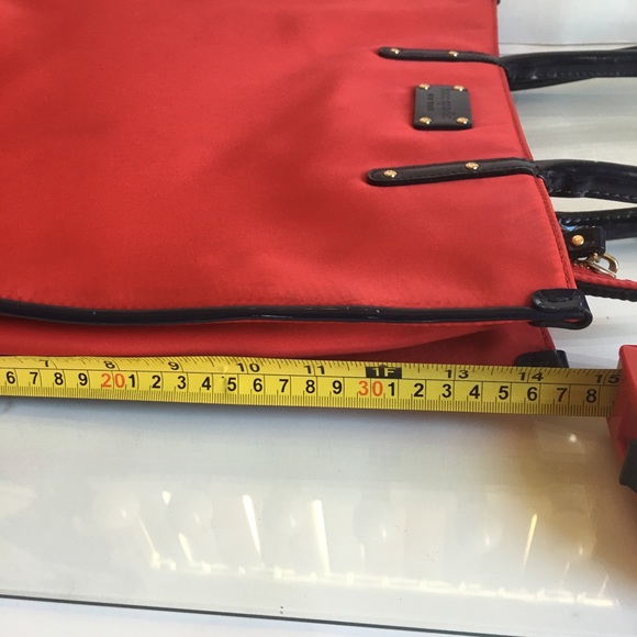 Kate Spade red with navy blue tote bag - Picture 3 of 8